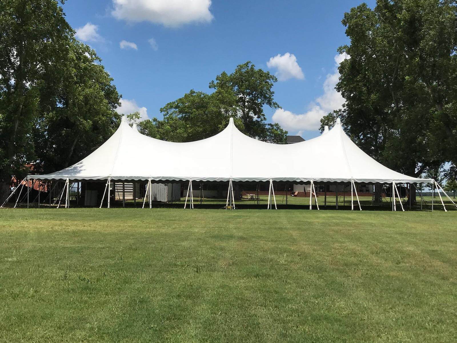 high peak white tents for Georgia weddings