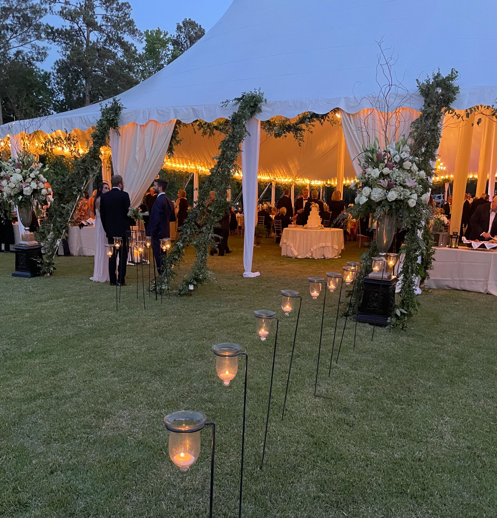 Garden Wedding Canopy Rentals setup in Houston