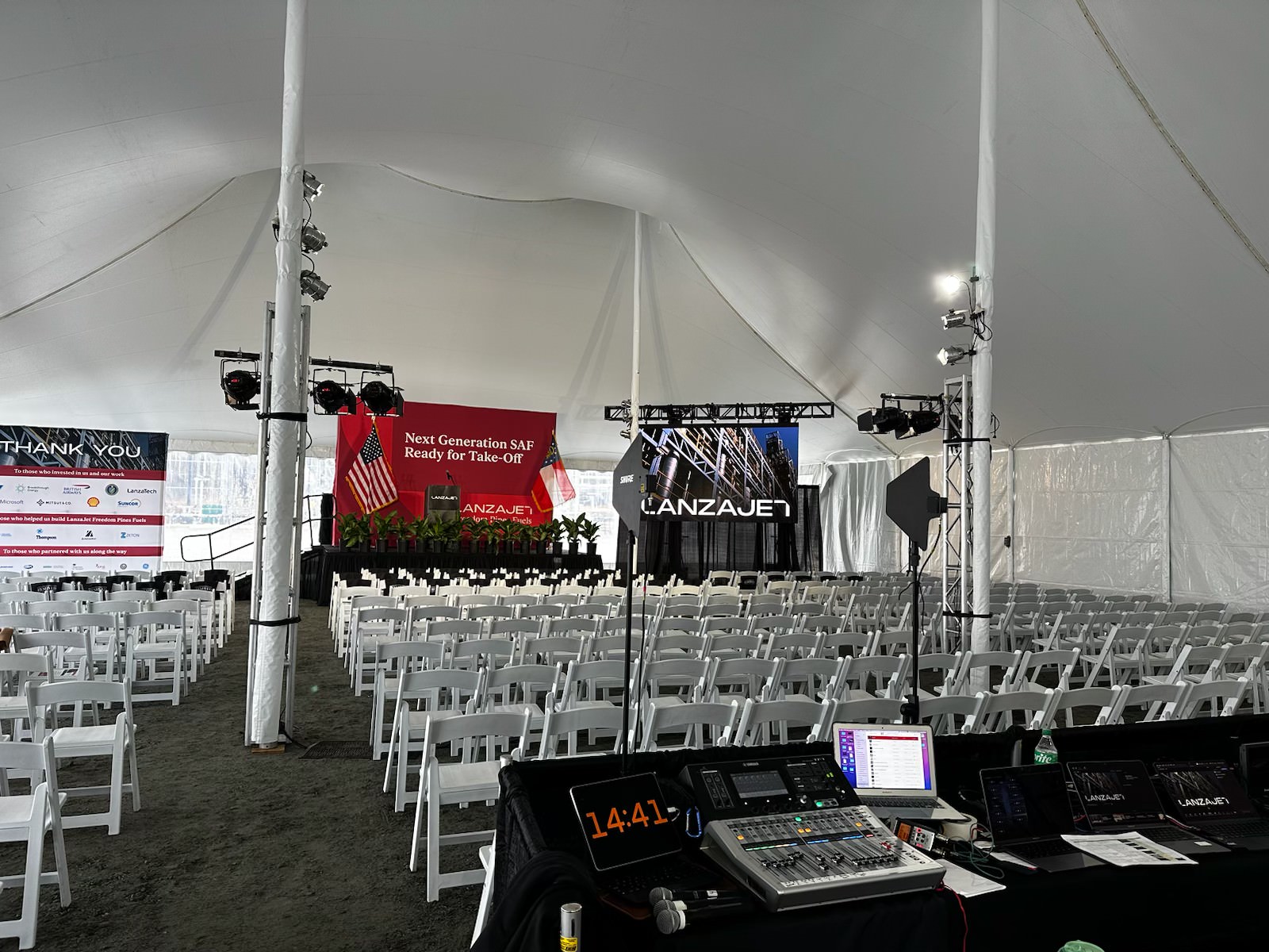 Corporate Event Tent Rentals setup in Austin
