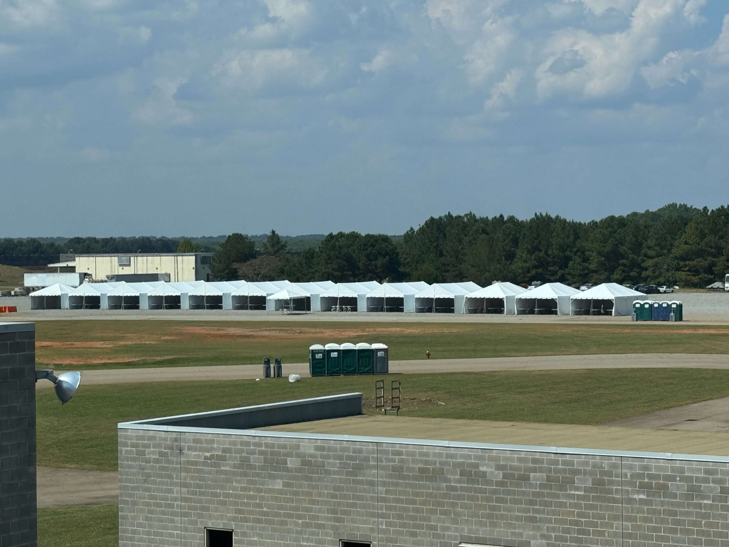 Industrial Event Tent Rentals setup in Irving